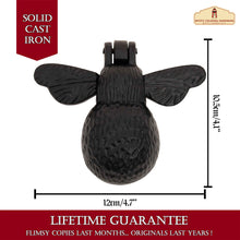 Load image into Gallery viewer, Black Bumblebee Door Knocker for Front Door 4.3 X 4.9 Inch.Handmade Delightful Detail, Sturdy & Durable at an Affordable Price. Unique Pear Shape, Easy to Install. Symbol of Good Fortune