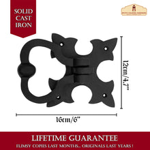 Load image into Gallery viewer, Gothic Iron Made Forged Door Knocker, Black, Old Medieval Look