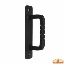 Load image into Gallery viewer, Rustic Hand Forged Door Pull Handle: Ideal for Victorian, Colonial, Retro, Steampunk, Gothic, Baroque, and Medieval Settings, (13x2.4) cm