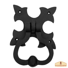 Load image into Gallery viewer, Gothic Iron Made Forged Door Knocker, Black, Old Medieval Look