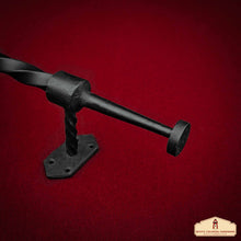 Load image into Gallery viewer, Rustic Hand Forged Door / Gate Pull: Ideal for Victorian, Colonial, Retro, Steampunk, Gothic, Baroque, and Medieval Settings, (41.9x8) cm