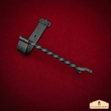 Load image into Gallery viewer, Rustic Hand Forged Ir on Wall Mounting Paper Towel Hanger: Ideal for Victorian, Colonial, Retro, Steampunk, Gothic, Baroque, and Medieval Bathroom Settings, (25.2x5.1x17.5) cm