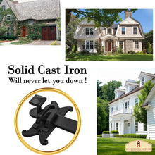 Load image into Gallery viewer, Length: 10 3/4" Iron Gate Latch Black Flip Latches, Heavy Duty Forged Iron Drop Latch, for Old Farm Barn Shed Cabinet Shutter Antique Privacy Door Hardware Replacement