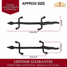 Load image into Gallery viewer, Rustic Hand Forged Iron Lizard Gate / Door Pull: Ideal for Victorian, Colonial, Retro, Steampunk, Gothic, Baroque, and Medieval Settings, (52.5x14) cm