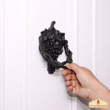 Load image into Gallery viewer, Rustic Cast Iron Grape Vine Door Knocker: Ideal for Victorian, Colonial, Retro, Steampunk, Gothic, and Baroque Settings, (17x12.2) cm