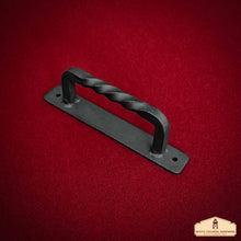 Load image into Gallery viewer, Rustic Hand Forged Door Pull Handle: Ideal for Victorian, Colonial, Retro, Steampunk, Gothic, Baroque, and Medieval Settings, (15.7x2.4) cm