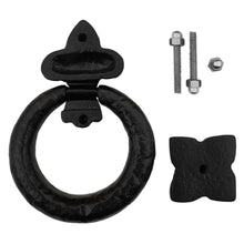 Load image into Gallery viewer, Cast Iron Ring Front Door Knocker Artisan Made Antique Knocker
