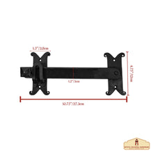 Load image into Gallery viewer, Length: 10 3/4" Iron Gate Latch Black Flip Latches, Heavy Duty Forged Iron Drop Latch, for Old Farm Barn Shed Cabinet Shutter Antique Privacy Door Hardware Replacement