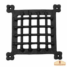 Load image into Gallery viewer, Rustic Cast Iron Door Speakeasy Grill: Ideal for Colonial, Retro, Steampunk, Gothic, Baroque, and Medieval Settings, (16x16) cm