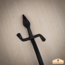 Load image into Gallery viewer, Rustic Hand Forged Iron Lizard Gate / Door Pull: Ideal for Victorian, Colonial, Retro, Steampunk, Gothic, Baroque, and Medieval Settings, (52.5x14) cm
