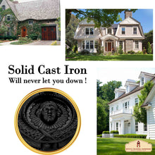 Load image into Gallery viewer, Rustic Cast Iron Medusa Door Knocker: Ideal for Victorian, Colonial, Retro, Steampunk, Gothic, and Baroque Settings, 14 cm