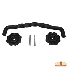 Load image into Gallery viewer, Black Forged Iron Pull Handles 12 inch - Cabinet Door Handles, Gate Handle Pull, Barn Door Hardware, Grab Handles