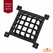 Load image into Gallery viewer, Rustic Cast Iron Door Speakeasy Grill: Ideal for Colonial, Retro, Steampunk, Gothic, Baroque, and Medieval Settings, (16x16) cm