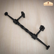 Load image into Gallery viewer, Rustic Hand Forged Door / Gate Pull: Ideal for Victorian, Colonial, Retro, Steampunk, Gothic, Baroque, and Medieval Settings, (41.9x8) cm