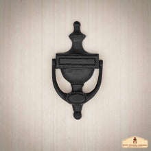 Load image into Gallery viewer, Traditional Cast Iron Victorian Door Knocker: Ideal for Colonial, Retro, Steampunk, Gothic, Baroque, and Medieval Settings, (20.3x10.2) cm