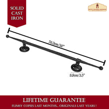 Load image into Gallery viewer, Medieval Style Castle Door Handle: Solid Hand Forged Iron