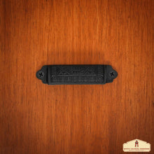 Load image into Gallery viewer, Rustic Cast Iron Set of 4 Drawer Pulls Cabinet Cup Pulls: Ideal for Victorian, Colonial, Retro, Steampunk, Gothic, Baroque, and Medieval Settings, (9.3x2.2) cm