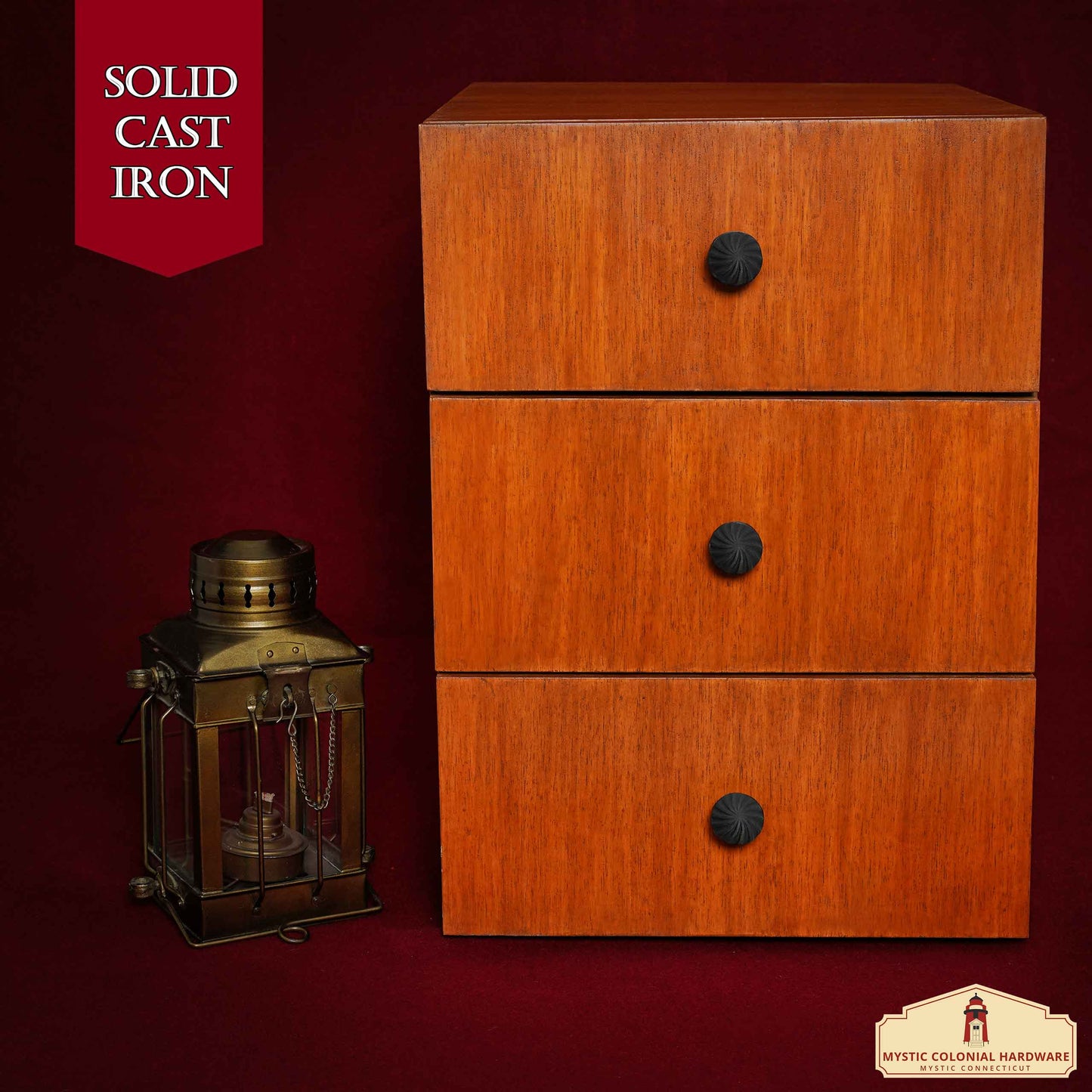 Hand Forged Iron Knob Solid CAST Iron Victorian, Colonial, Retro, Steampunck, Gothic, Baroque Medieval