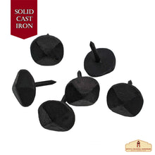 Load image into Gallery viewer, Nails Iron Clavos Decorative Nails, Hand Forged, Natural Oil Blackened Finish