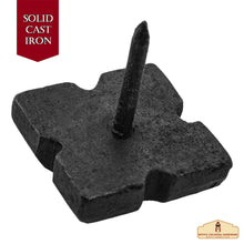 Load image into Gallery viewer, Studs in Set of 6 Pcs Solid Forged Iron Victorian, Colonial, Retro, Steampunck, Gothic, Baroque Medieval