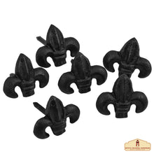 Load image into Gallery viewer, Hand-Forged Iron Fleur DE LIS CLAVOS - Set of 6