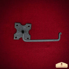 Load image into Gallery viewer, Rustic Hand Forged Iron Wall Mounting Toilet Paper Hanger: Ideal for Victorian, Colonial, Retro, Steampunk, Gothic, Baroque, and Medieval Bathroom Settings, (20.3x4.7) cm