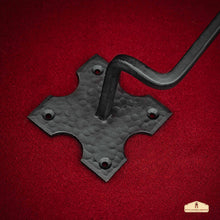 Load image into Gallery viewer, Rustic Hand Forged Iron Wall Mounting Toilet Paper Hanger: Ideal for Victorian, Colonial, Retro, Steampunk, Gothic, Baroque, and Medieval Bathroom Settings, (20.3x4.7) cm