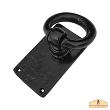 Load image into Gallery viewer, Black Powder Coated Large Ring Front Door Artisan Made Antique Knocker