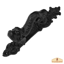 Load image into Gallery viewer, Black Powder Coated Embellished Front Door Artisan Made Antique Knocker