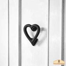 Load image into Gallery viewer, Black Heart Door Knocker for Front Door 4.5 X 4 Inch Solid Forged Iron Victorian Colonial Black