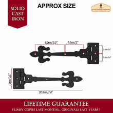 Load image into Gallery viewer, Professional Grade Quality Solid Heavy Duty Screen Door Hinges with Pair Oil Blackened Finish