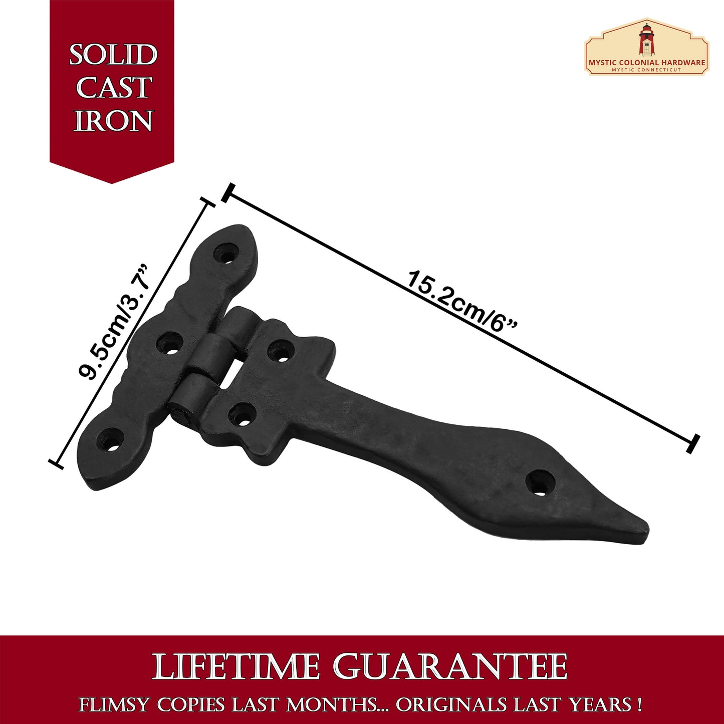 Professional Grade Quality Solid Heavy Duty Screen Door Hinges with Pair Oil Blackened Finish
