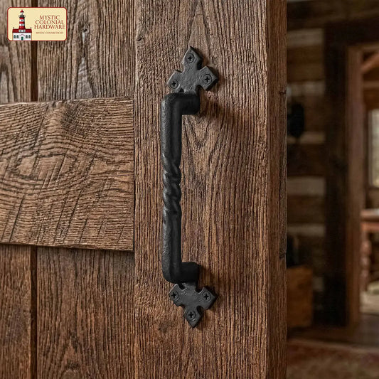 Twisted Cast Iron Barn Door Pull