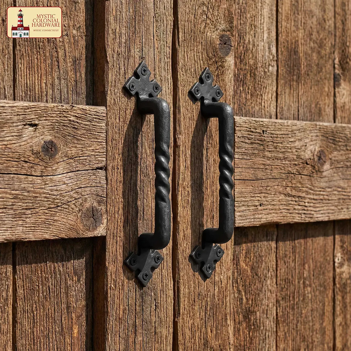 Twisted Cast Iron Barn Door Pull