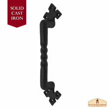 Load image into Gallery viewer, Rustic Cast Iron Door Pull Handle: Ideal for Victorian, Colonial, Retro, Steampunk, Gothic, Baroque, and Medieval Settings, (25x5.3) cm