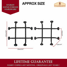 Load image into Gallery viewer, Rustic Hand Forged Door Speakeasy Grill: Ideal for Colonial, Retro, Steampunk, Gothic, Baroque, and Medieval Settings, (28.7x29.1) cm