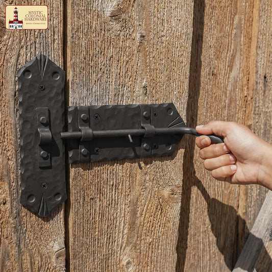 Rustic Iron Gate Latch Hand-Forged Hardware for Doors & Gates