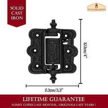 Load image into Gallery viewer, Professional Grade Quality Solid Heavy Duty Screen Door Hinges with Pair Oil Blackened Finish