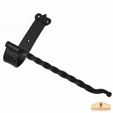 Load image into Gallery viewer, Rustic Hand Forged Ir on Wall Mounting Paper Towel Hanger: Ideal for Victorian, Colonial, Retro, Steampunk, Gothic, Baroque, and Medieval Bathroom Settings, (25.2x5.1x17.5) cm