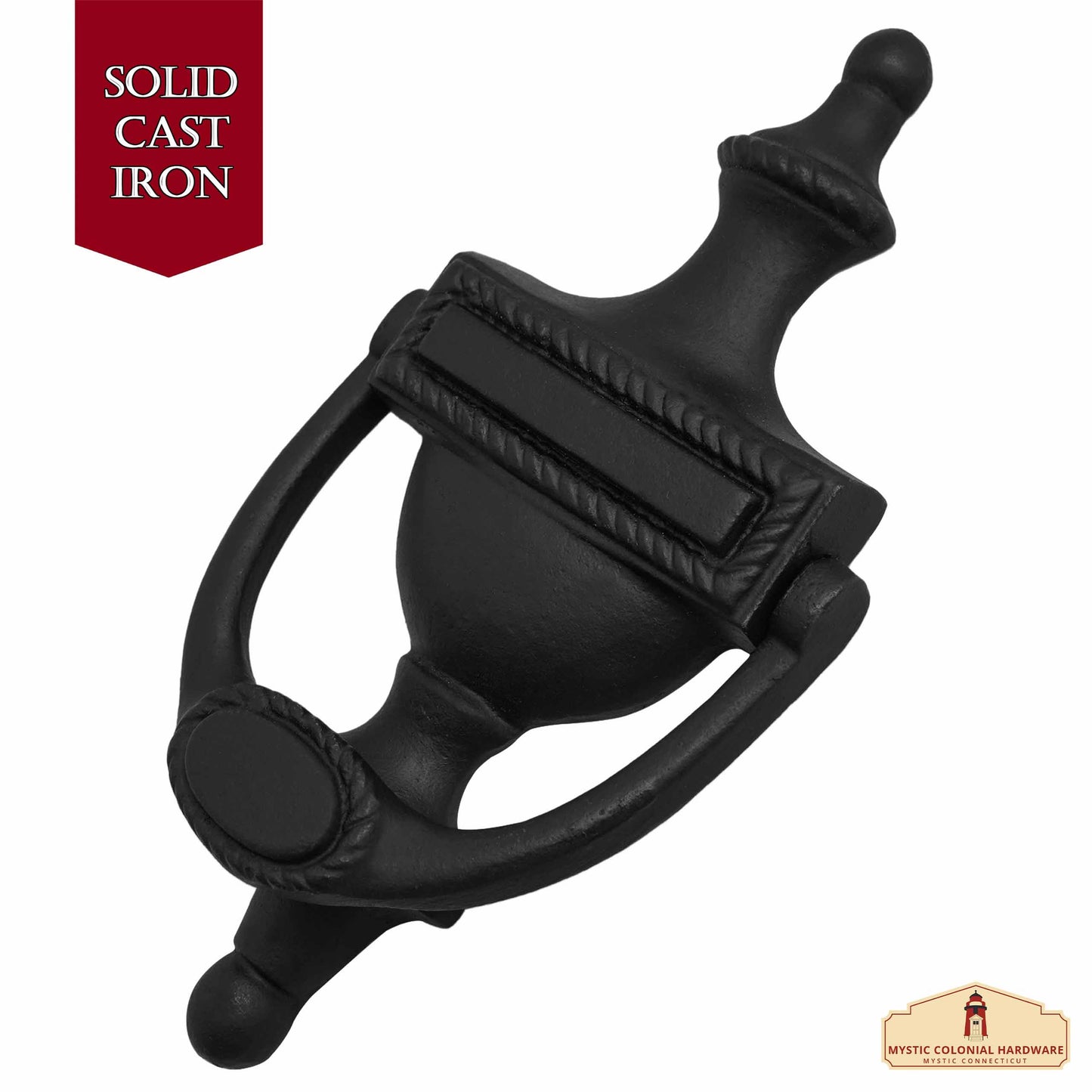 Traditional Cast Iron Victorian Door Knocker: Ideal for Colonial, Retro, Steampunk, Gothic, Baroque, and Medieval Settings, (20.3x10.2) cm