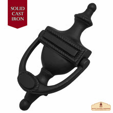 Load image into Gallery viewer, Traditional Cast Iron Victorian Door Knocker: Ideal for Colonial, Retro, Steampunk, Gothic, Baroque, and Medieval Settings, (20.3x10.2) cm