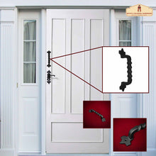 Load image into Gallery viewer, Rustic Cast Iron Door Pull Handle: Ideal for Victorian, Colonial, Retro, Steampunk, Gothic, Baroque, and Medieval Settings, (24.9x4.8) cm