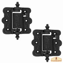 Load image into Gallery viewer, Professional Grade Quality Solid Heavy Duty Screen Door Hinges with Pair Oil Blackened Finish
