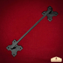 Load image into Gallery viewer, Rustic Hand Forged Towel Rack: Ideal for Victorian, Colonial, Retro, Steampunk, Gothic, Baroque, and Medieval Bathroom / Kitchen Settings, 51.2 cm