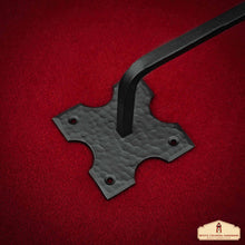 Load image into Gallery viewer, Rustic Hand Forged Towel Rack: Ideal for Victorian, Colonial, Retro, Steampunk, Gothic, Baroque, and Medieval Bathroom / Kitchen Settings, 51.2 cm