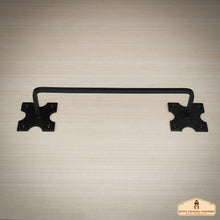 Load image into Gallery viewer, Rustic Hand Forged Towel Rack: Ideal for Victorian, Colonial, Retro, Steampunk, Gothic, Baroque, and Medieval Bathroom / Kitchen Settings, 51.2 cm