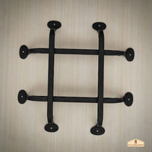 Load image into Gallery viewer, Rustic Hand Forged Door Speakeasy Grill: Ideal for Colonial, Retro, Steampunk, Gothic, Baroque, and Medieval Settings, (28.7x29.1) cm