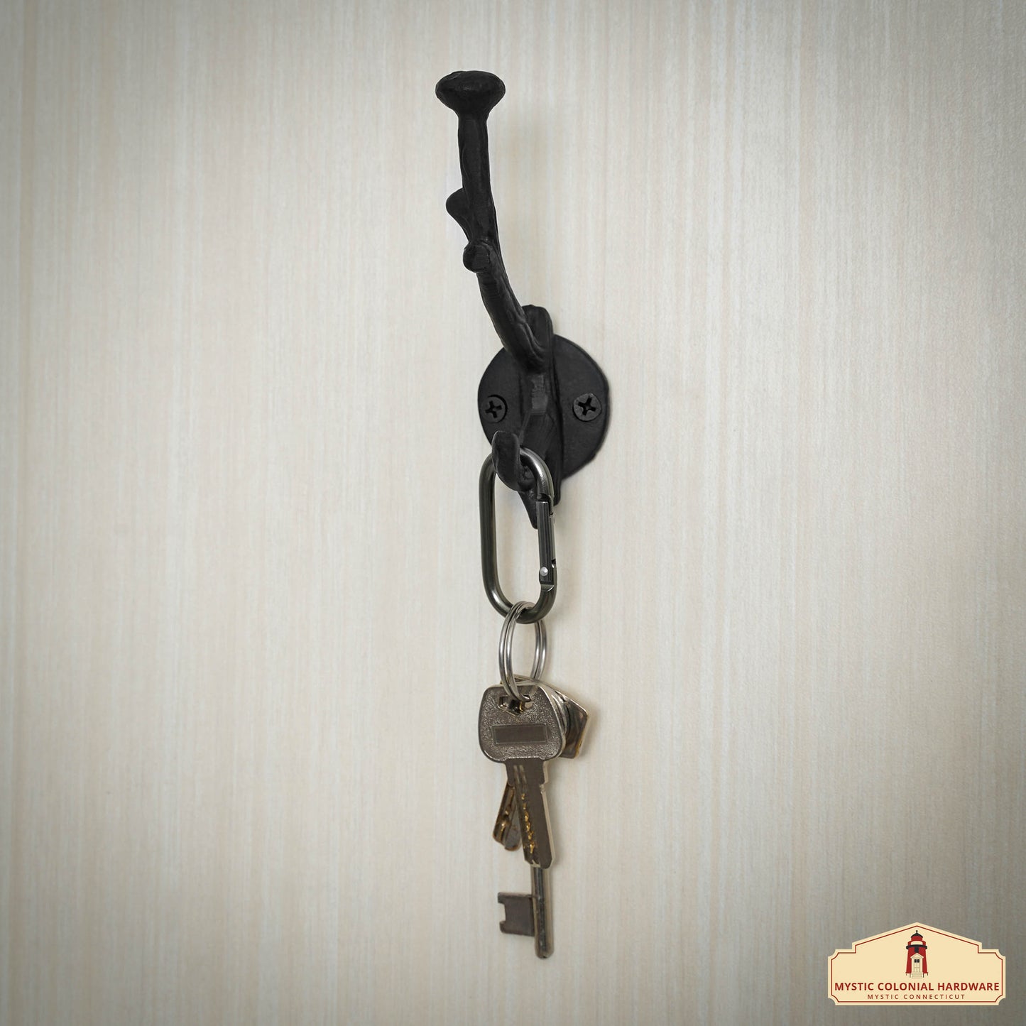 Rustic Cast Iron Wall Hooks Set of 2 : Ideal for Victorian, Colonial, Retro, Steampunk, Gothic, and Baroque Settings (1 2 x 3.8 ) cm