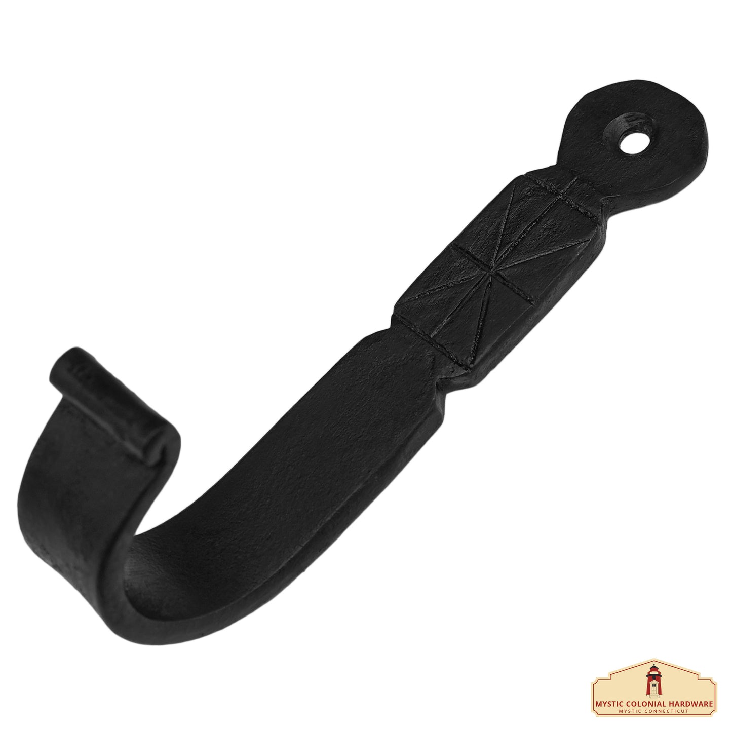 Rustic Forged Iron Wall Hooks, Heavy Duty Retro Utility Hooks for Hanging Coat, Bag, Towel, Robe, Hat and More, Finish : Oil Blackened