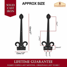 Load image into Gallery viewer, Heavy Duty Strap Hinge for Gates and Doors Decorative Large 17"